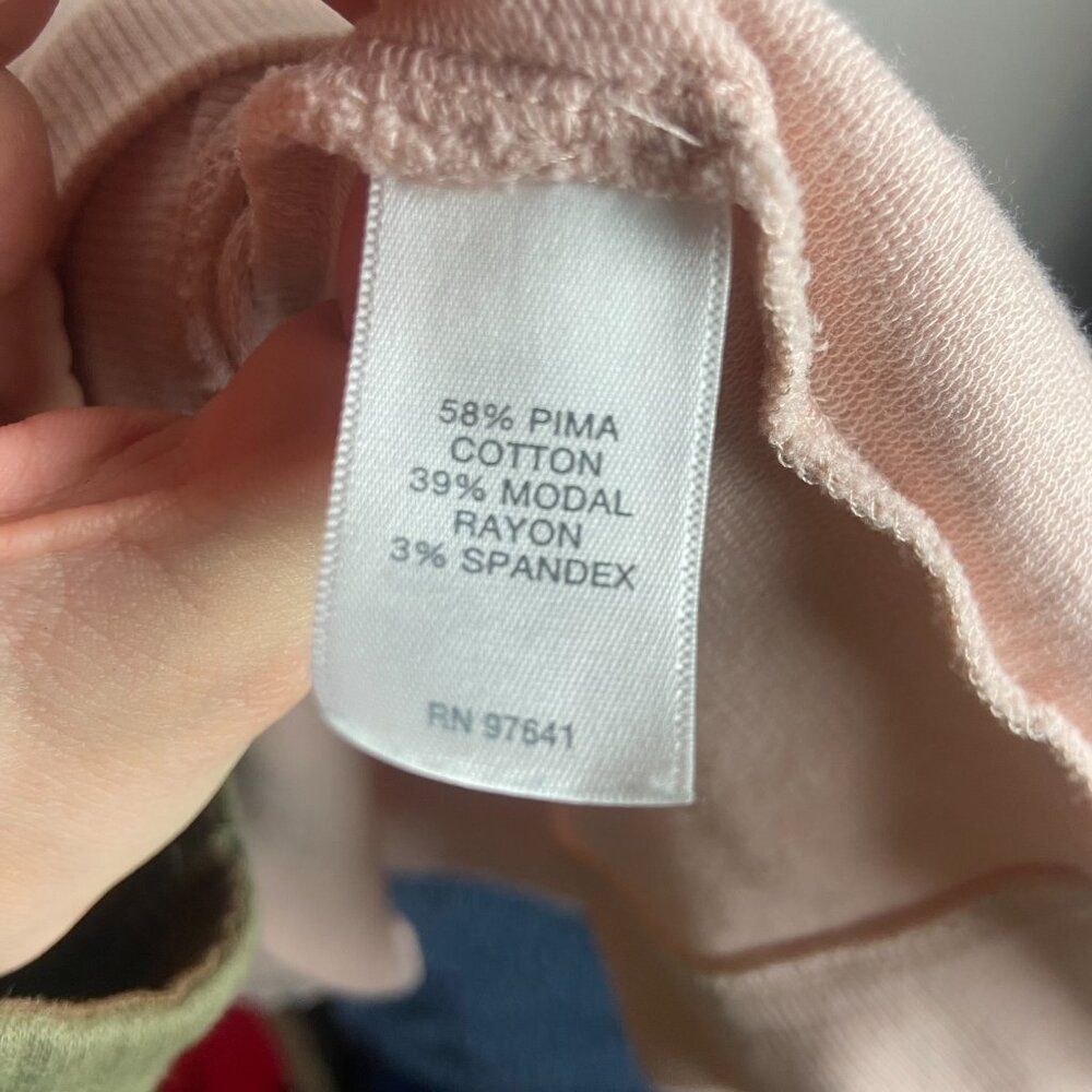Pure J Jill Size L Pima Cotton Lightweight Layered Shirt Top Ballet Pink Soft - Picture 2 of 5